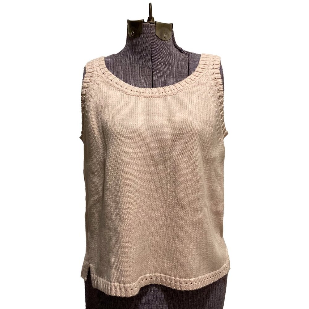 Jeanne Pierre Light Pink Women's Sweater Tank Top